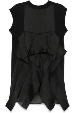 SACAI Vestido corto con detalle de capas