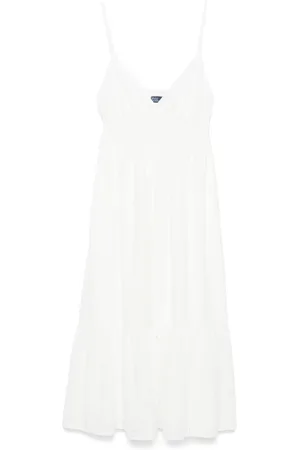 Ralph Lauren Vestido midi con bordado inglés