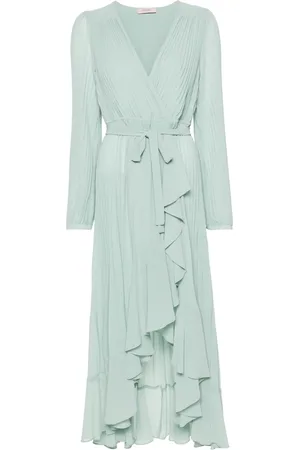 Twin-Set Vestido largo con ribete de volantes