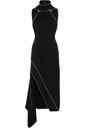 MONSE Vestido midi con cremallera decorativa