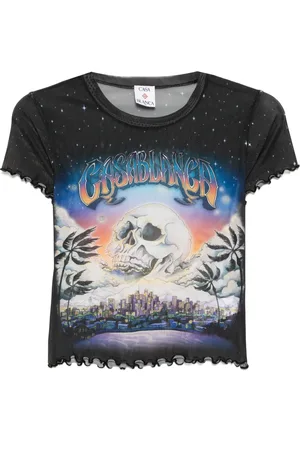 Casablanca Camiseta estampada de malla
