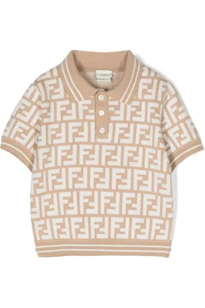Fendi Polo con logo en intarsia