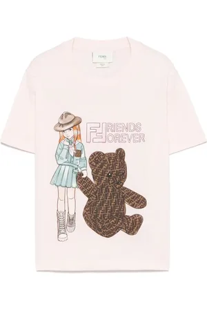 Fendi Camiseta con ilustración estampada