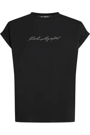 Karl Lagerfeld Camiseta con apliques de strass