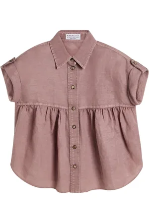 Brunello Cucinelli Camisa con extremo en punta