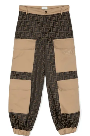 Fendi Pantalones cargo con motivo del monograma