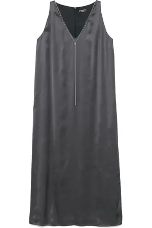 PESERICO SIGN Vestido midi con cadena Monili