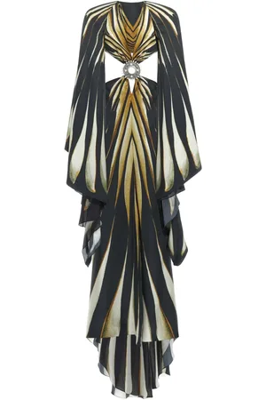Roberto Cavalli Vestido largo a rayas