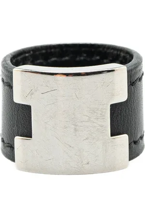 Hermès Anillo Lurie Ring bañado en paladio y cuero 1990-2024
