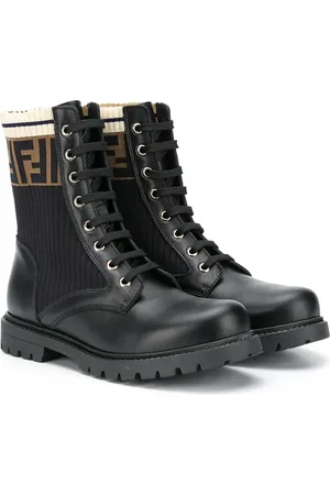 Fendi Botas con logo FF y cordones