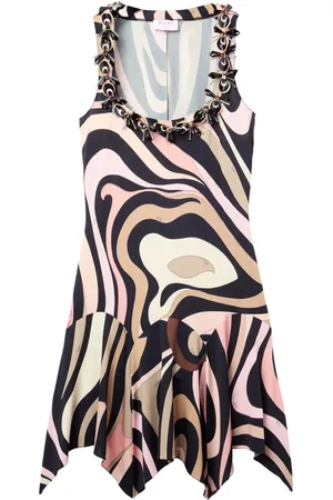 Puccini Vestido corto con estampado Marmo