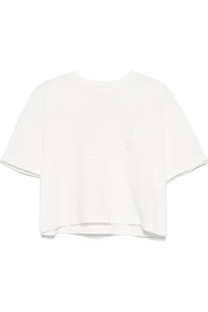 MISS BLUMARINE Camiseta con logo bordado