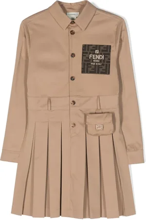 Fendi Vestido camisero con logo bordado