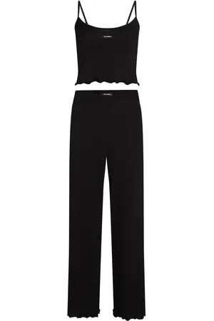 Karl Lagerfeld Set de pantalones y camisola festoneados