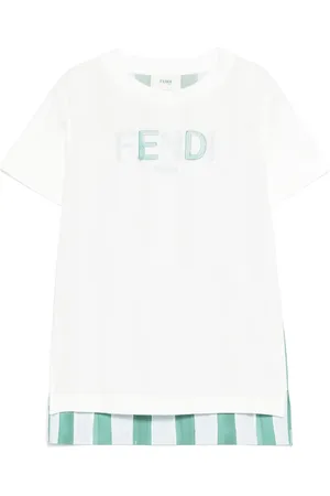 Fendi Camiseta con logo bordado