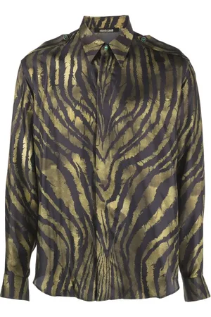 Roberto Cavalli Camisa con estampado de tigre