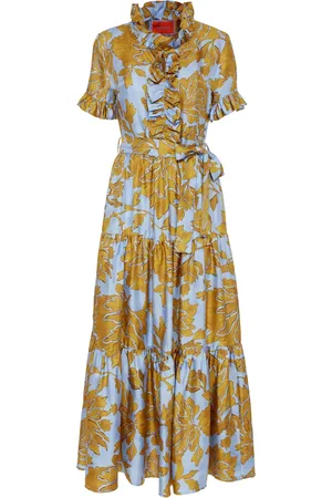 La DoubleJ Vestido con estampado floral y ribete de volante