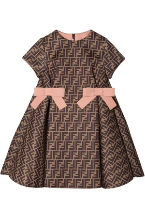 Fendi Vestido de manga corta con monograma