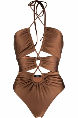 Noire Swimwear Bañador fruncido con aberturas