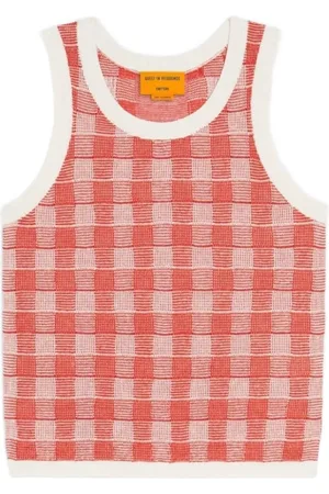Guest In Residence Top sin mangas a cuadros gingham