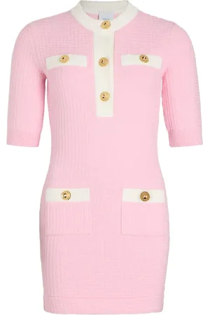 Patou Vestido corto de algodón y punto gofrado