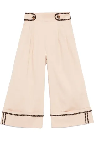 Fendi Pantalones con logo en la cinturilla