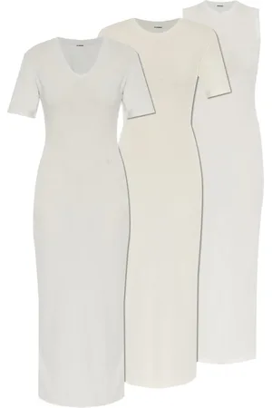 Jil Sander Pack de tres vestidos midi de algodón
