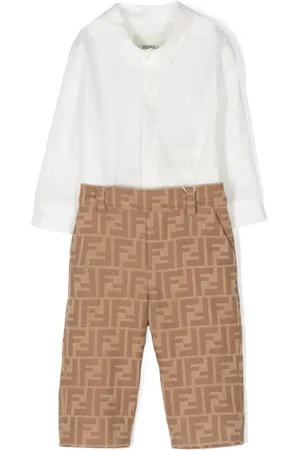 Fendi Set de dos pantalones con motivo FF