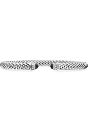 David Yurman Pulsera Cable Classics de 5 mm en plata de ley con diamante