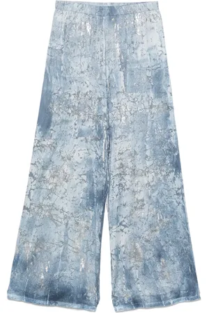 AVANT TOI Pantalones palazzo con detalle metalizado