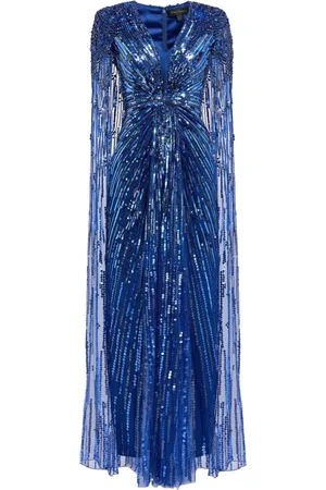 Jenny Packham Vestido con aplique de lentejuelas