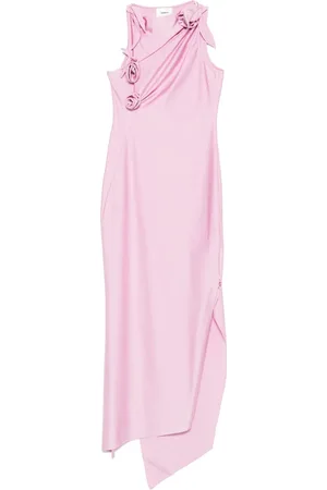 COPERNI Vestido largo asimétrico con motivo de flores