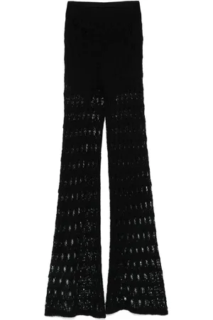 Roberto Collina Pantalones de punto con efecto de encaje