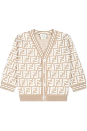 Fendi Cárdigan con logo en intarsia