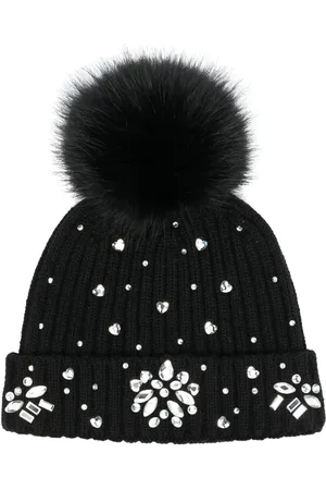 MONNALISA Gorro de canalé con detalles de cristal