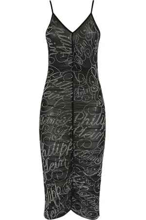 Philipp Plein Vestido con cuello en V