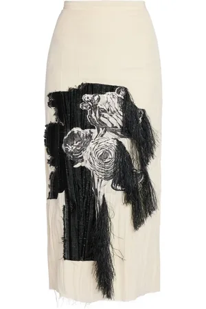 Erdem Falda de tubo estampada