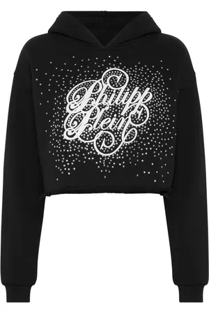Philipp Plein Sudadera con capucha y detalles de strass