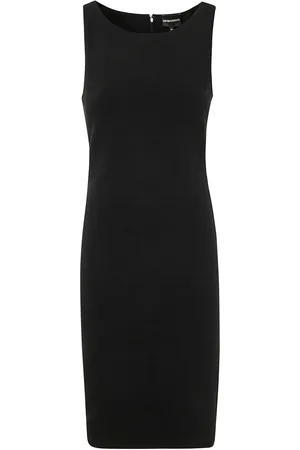 Emporio Armani Vestido midi Ottoman de tejido jersey
