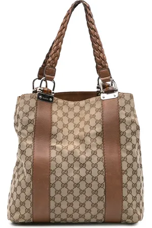 Gucci Bolso shopper GG Canvas Bamboo Bar grande 2016-2024
