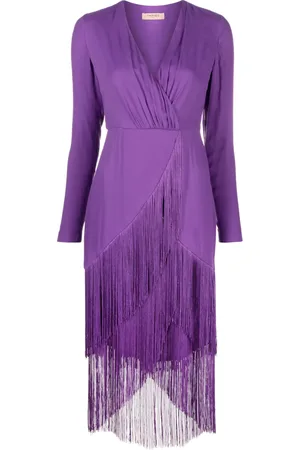 Twin-Set Vestido midi con cuello en V