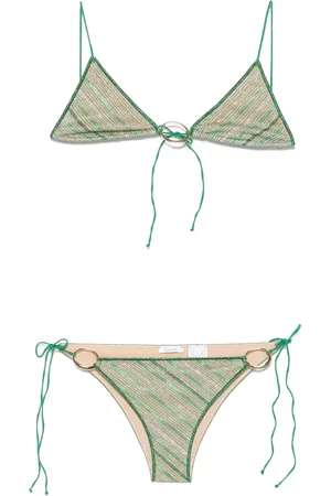 Oseree Bikini a rayas con placa O