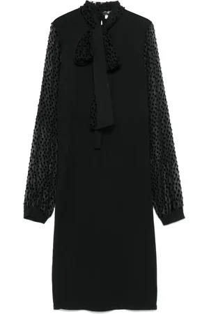 Dior Vestido midi con lazo en el cuello 2010