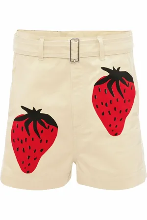 J.W.Anderson Bermudas chino con estampado de fresas