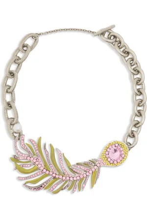 Marni Collar con diseño de plumas