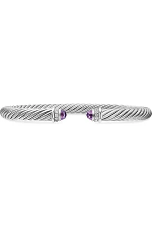 David Yurman Pulsera Cable Classics de 5 mm en plata de ley con diamante