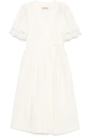 Twin-Set Vestido midi con diseño cruzado