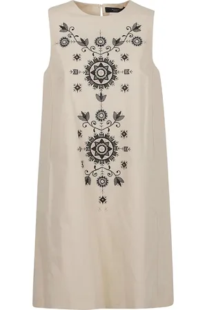 Max Mara Vestido bordado sin mangas