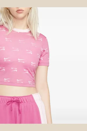 Nike Top estampado de manga corta "Pink/White"