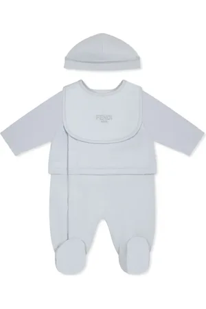 Fendi Set de pelele con logo bordado